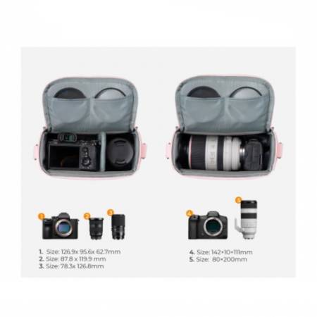 K&F Concept KF4429 Camera Sling Bag 5 l - torba fotograficzna typu sling - przykład użycia